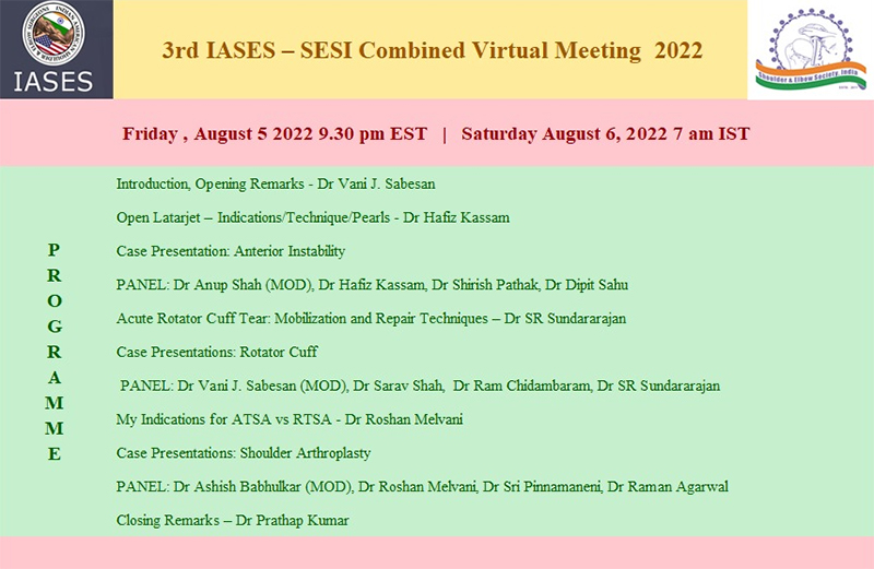 IASES/SESI/IAS Virtual Shoulder Meeting 2021